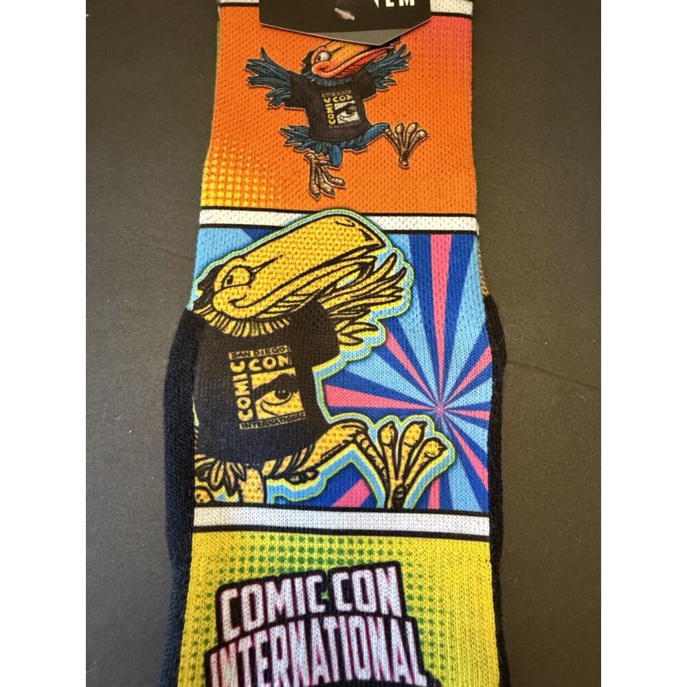 NWT San Diego Comic Con SDCC Official Rock ‘EM Socks~Comic Strip Yth L 2-5.5 - Picture 3 of 10